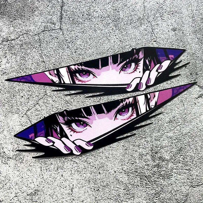 Anime Girl Bike Sticker Pair