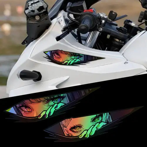 Anime Girl Bike Sticker Pair