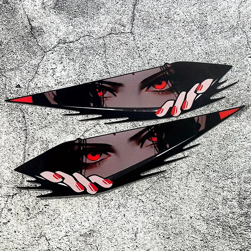 Anime Girl Bike Sticker Pair