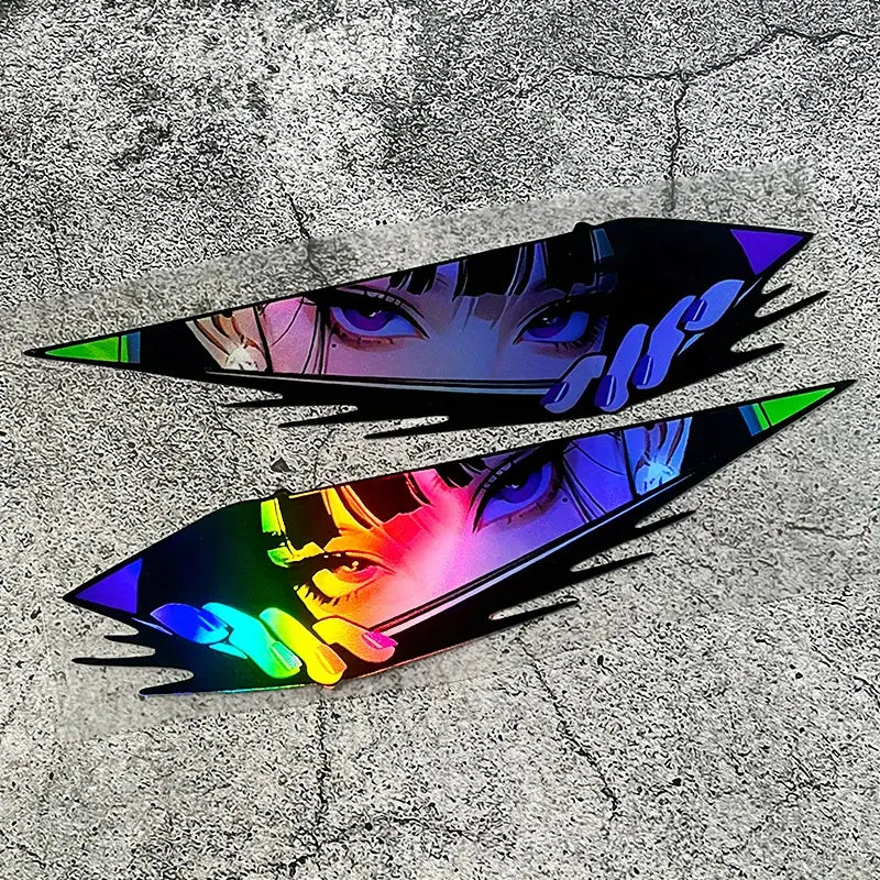Anime Girl Bike Sticker Pair