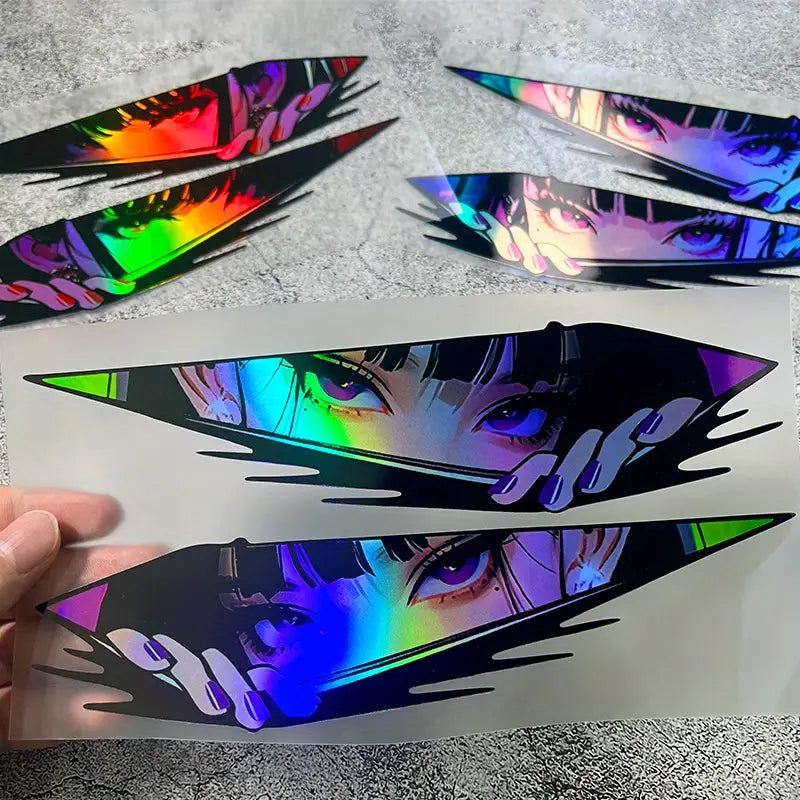 Anime Girl Bike Sticker Pair