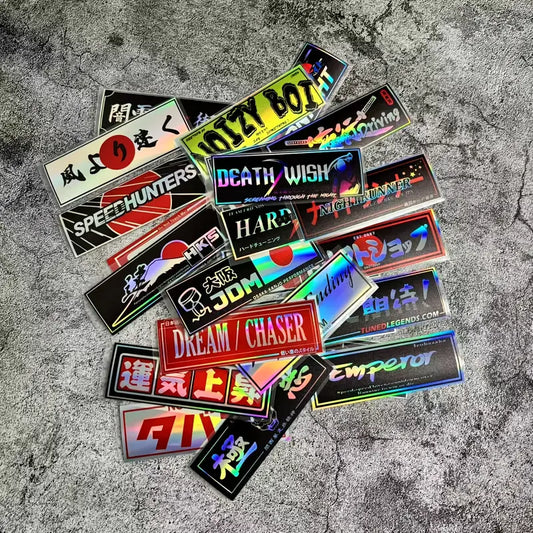 24 Holographic JDM Sticker Pack